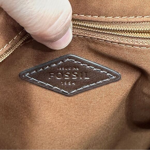 FOSSIL brown Leather Claire Backpack Top Handle Purse Handbag SHB1932213 - Picture 7 of 9